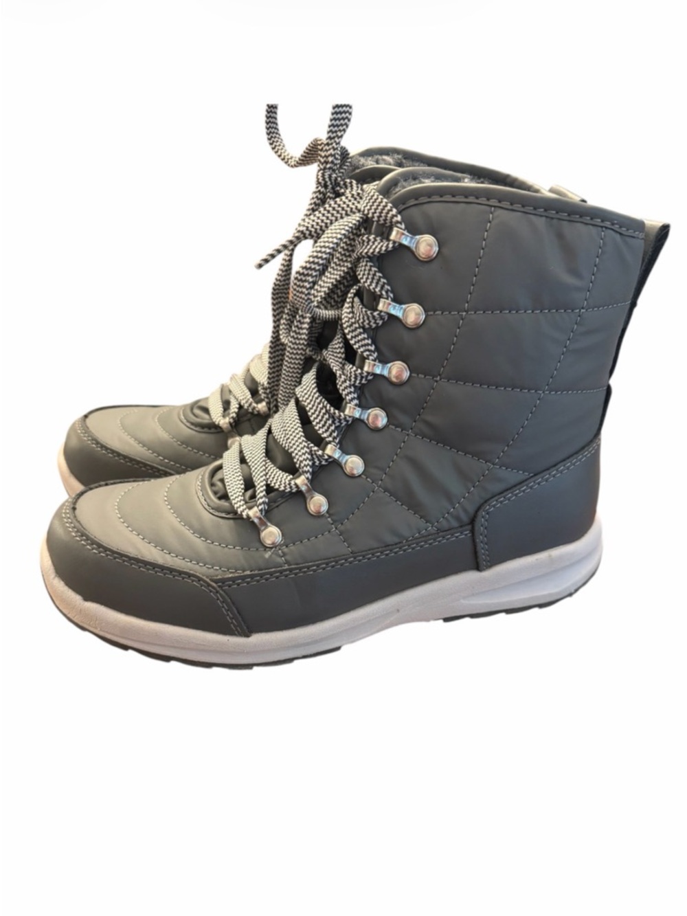 Weatherproof Katie Grey Sneaker Boots Sz 6 Waterproof Zip Ankle
